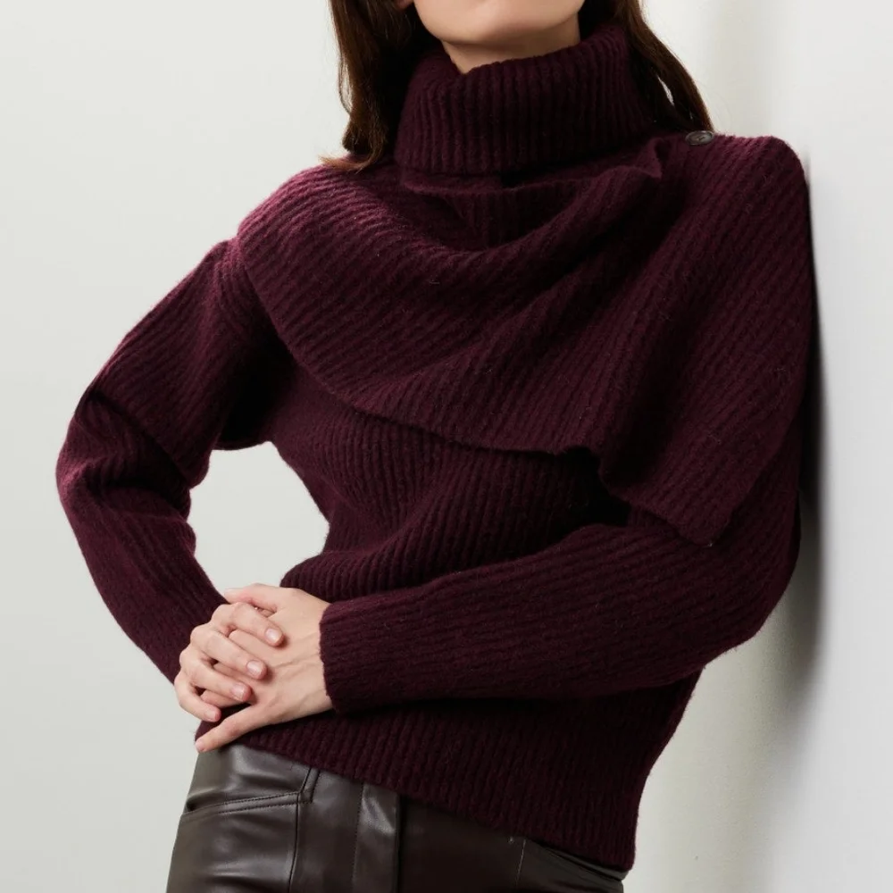 NWT THAKOON | $275 Cropped Scarf Sweater - Picture 7 of 8